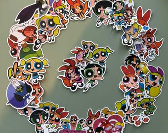 Pegatinas de Las Chicas Superpoderosas (10 pegatinas kawaii + regalo gratis)