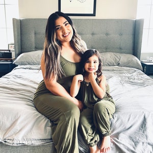 Mommy & Me Matching Jumpsuits | Girls and Women's Fashion Jumpsuits, Mother Daughter Outfits, Toddler Girl, Little Girls, Olive Green