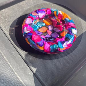 Colorful Resin Pebble Tealight Candle Holder Set, Home Decor Housewarming Gifts, Resin Art Candle Holder, Unique Gift For Her