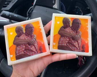 Posavasos personalizados, regalos de boda, regalos de decoración del hogar, regalo de inauguración de la casa, juego de posavasos, posavasos personalizados, posavasos con foto personalizados