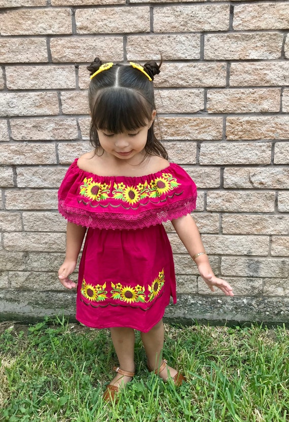 cómo utilizar submarino enaguas Vestido artesanal mexicano para niña/Vestido hecho en - Etsy México