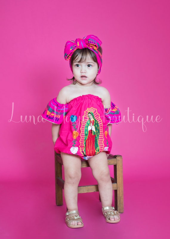 Set Artesanal Mexicano Para Nina virgen Maria baby Girl Mexican Outfit mexican Photoshoot Outfit Etsy Canada