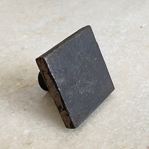 Cast iron Square knobs, Kitchen cabinet knobs, wardrobe knobs, black cast iron knobs, rustic cast iron knobs, drawer knobs, cabinet pull