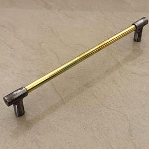 Iron and Brass Pipe handles, Kitchen cabinet handles, wardrobe handles,black iron handles, rustic iron handles, drawer pull, handmade handle