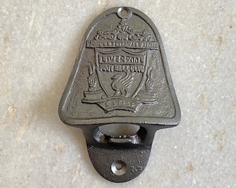 Cast Iron LIVERPOOL Bottle Opener Wall Mounted