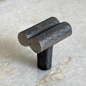 Cast iron Double knob, Kitchen cabinet knobs, wardrobe knobs, black cast iron knobs, rustic cast iron knobs, drawer knobs, cabinet pull