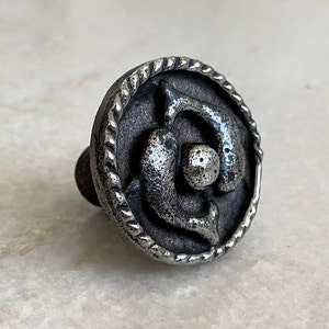 Cast iron knob, Kitchen cabinet knobs, wardrobe knobs, black cast iron knobs, rustic cast iron knobs, drawer knobs, cabinet pull