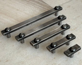 Iron Pipe handles, Kitchen cabinet handles, wardrobe handles, black iron handles, rustic iron handles, drawer pull, iron handles