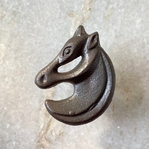 Cast iron Horse knob, Kitchen cabinet knobs, wardrobe knobs, black cast iron knobs, rustic cast iron knobs, drawer knobs, cabinet pull