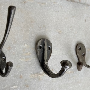 Cast iron hooks, iron coat hangers, wall hooks, Iron hat and coat hooks, kitchen hooks and hangers, towel hooks, hooks for wall