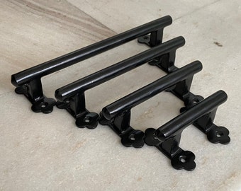 Iron Black powder coated handles, Kitchen cabinet handles, wardrobe handles, black iron handles, rustic iron handles,drawer pull,iron handle