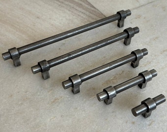 Iron handles, Kitchen cabinet handles, wardrobe handles, black iron handles, rustic iron handles, drawer pull, iron handles