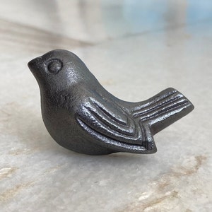 Cast iron Bird knob, Kitchen cabinet knobs, wardrobe knobs, black cast iron knobs, rustic cast iron knobs, drawer knobs, cabinet pull