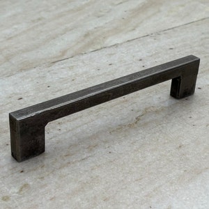 Iron Square Pipe handles, Kitchen cabinet handles, wardrobe handles, black iron handles, rustic iron handles, drawer pull, handmade handles