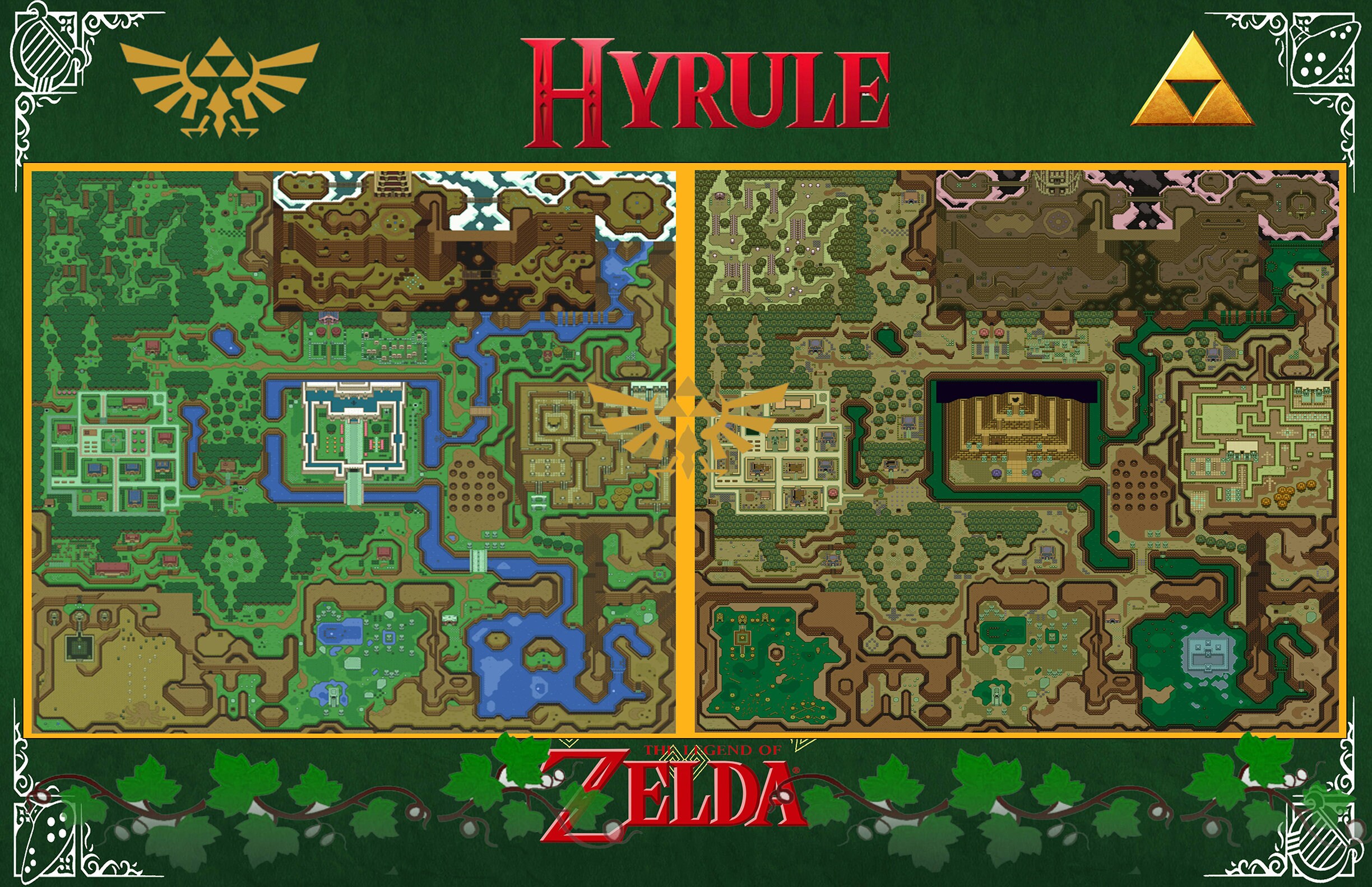 Zelda Hyrule Karte Digitaler Download | Etsy