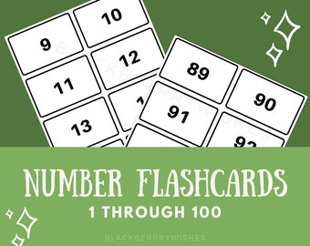 Numbers Flashcards - Etsy