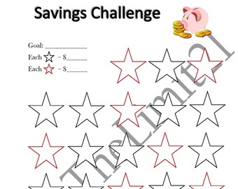Digital Savings Tracker/Savings Challenge/Digital Budget Tracker