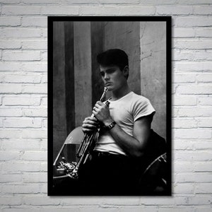 Chet Baker vintage photograph - retro wall art - Chet Baker photo print - Live music posters - Housewarming gift ideas - anniversary gifts
