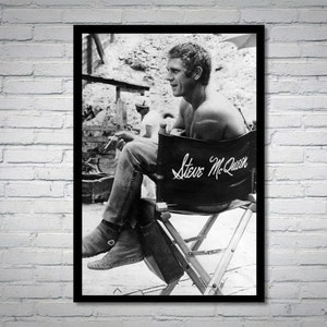 Steve McQueen vintage photograph - retro wall art - Steve McQueen photo print - Old Hollywood elegant posters - Housewarming gift ideas