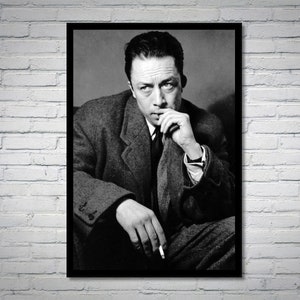 Photographie vintage d'Albert Camus art mural rétro impression photo Albert Camus affiches emblématiques idées cadeaux de pendaison de crémaillère cadeaux inspirants image 1