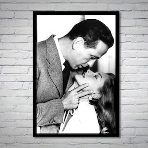 Lauren Bacall und Humphrey Bogart Vintage Fotografie - Retro Wandkunst - Dark Passage Fotodruck - Altes Hollywood Poster - Einweihungsparty Geschenk