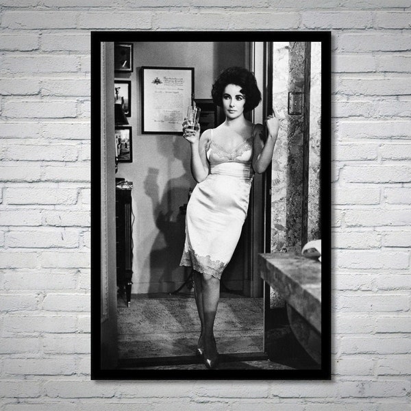 Elizabeth Taylor vintage photograph - retro wall art - Elizabeth Taylor photo print - Old Hollywood posters - Housewarming gift ideas