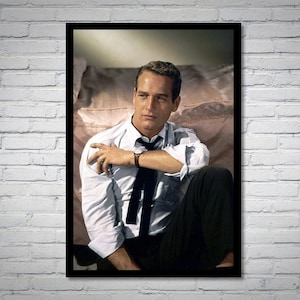 Paul Newman vintage photograph - retro wall art - Paul Newman photo print - Old Hollywood elegant posters - Housewarming gift ideas