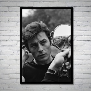 Alain Delon vintage photograph - retro wall art - Alain Delon photo print - Old Hollywood elegant posters - Housewarming gift ideas