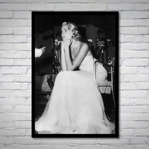 Fotografia vintage de Grace Kelly - arte de parede retrô - Impressão fotográfica de Grace Kelly - Pôsteres antigos de Hollywood - Ideias para presentes de inauguração de casa