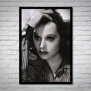 Hedy Lamarr vintage photograph - retro wall art - Hedy Lamarr photo print - Old Hollywood posters - Housewarming gift ideas
