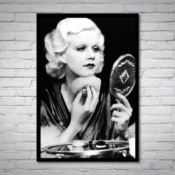 Jean Harlow vintage photograph - retro wall art - Jean Harlow photo print - Old Hollywood poster - Housewarming gift ideas - boudoir decor