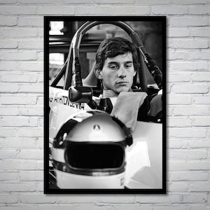 Ayrton Senna vintage photograph - retro wall art - Ayrton Senna photo print -  Formula 1 Iconic posters - inspirational gifts - gift for men
