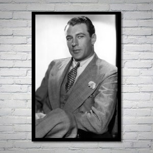 Gary Cooper vintage photograph - retro wall art - Gary Cooper photo print - Old Hollywood elegant posters - Housewarming gift ideas