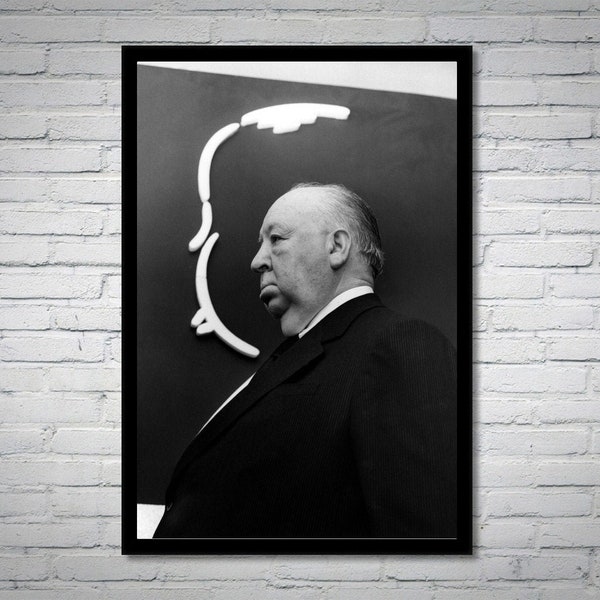 Alfred Hitchcock vintage photograph - retro wall art - Alfred Hitchcock photo print - Old Hollywood elegant posters - Housewarming gift idea