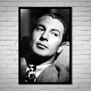 Gary Cooper vintage photograph - retro wall art - Gary Cooper photo print - Old Hollywood elegant posters - Housewarming gift ideas