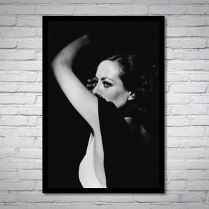 Joan Crawford vintage photograph - retro wall art - Joan Crawford photo print - Old Hollywood poster - Housewarming gift idea - boudoir deco