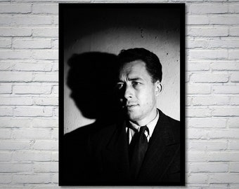 Photographie vintage d'Albert Camus - art mural rétro - impression photo Albert Camus - affiches emblématiques - idées cadeaux de pendaison de crémaillère - cadeaux inspirants