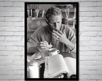 Steve McQueen vintage photograph - retro wall art - Steve McQueen photo print - Old Hollywood elegant posters - Housewarming gift ideas