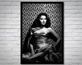 Ava Gardner vintage photograph - retro wall art - Ava Gardner photo print - Old Hollywood posters - Housewarming gift ideas