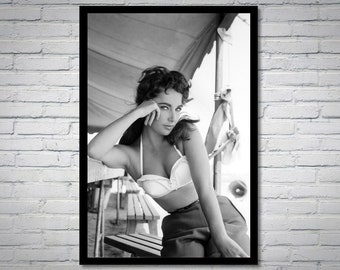 Elizabeth Taylor vintagefotografi - klassisk Hollywood-filmaffisch
