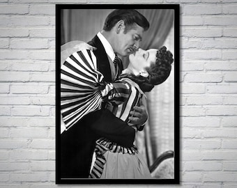 ヴィヴィアン・リーとクラーク・ゲーブル直筆サイン入り写真… ヴィヴィアン・リーとクラーク・ゲーブルのヴィンテージ写真 - 風