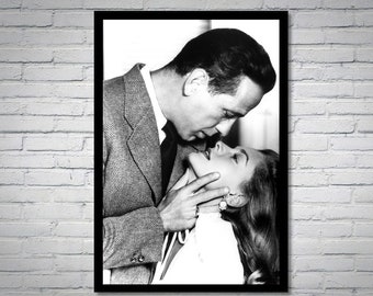 Lauren Bacall and Humphrey Bogart vintage photograph - retro wall art - Dark Passage photo print - Old Hollywood poster - Housewarming gift