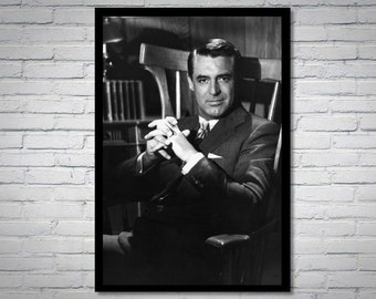 Cary Grant vintage photograph - retro wall art - Cary Grant photo print - Old Hollywood elegant posters - Housewarming gift ideas