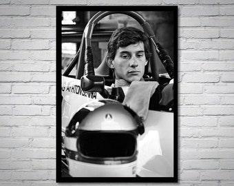 Ayrton Senna Vintage Photograph: Formula 1 Poster