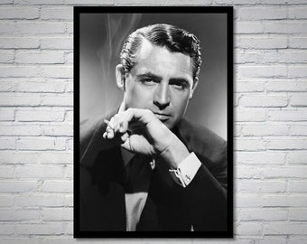 May include: Black and white portrait photograph of a man in a suit, with a cigarette in his hand, looking directly at the camera.