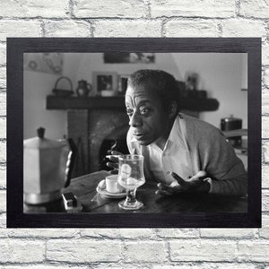 James Baldwin vintage photograph retro wall art James Baldwin photo print Iconic poster Housewarming gift ideas inspirational gift image 1