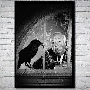 Alfred Hitchcock vintage photograph - retro wall art - Alfred Hitchcock photo print - Old Hollywood elegant posters - Housewarming gift idea