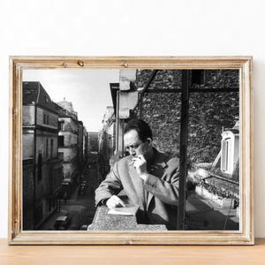 Fotografía vintage de Albert Camus - Arte mural retro - Impresión fotográfica de Albert Camus - Pósters icónicos - Ideas para regalos de inauguración - Regalos inspiradores
