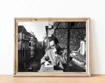 Albert Camus Vintage Photograph: Retro Wall Art Print