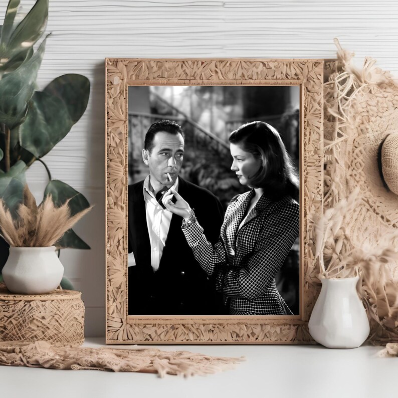 Lauren Bacall & Humphrey Bogart Vintage Photograph - Classic Hollywood ...